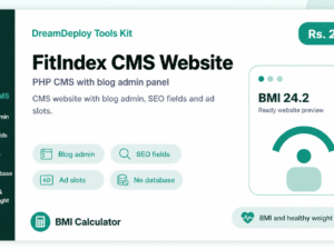 FitIndex BMI CMS Website