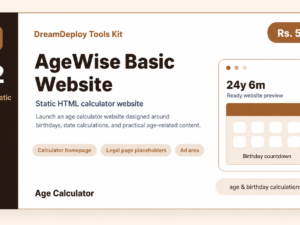 AgeWise Basic Age Calculator Website