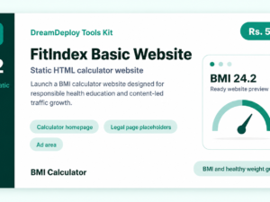 FitIndex Basic BMI Calculator Website