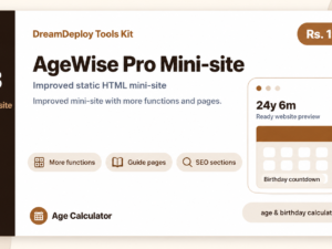 AgeWise Pro Age Calculator Mini-site