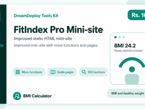 FitIndex Pro BMI Calculator Mini-site