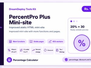 PercentPro Plus Percentage Calculator Mini-site