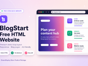 Blog Start HTML Website