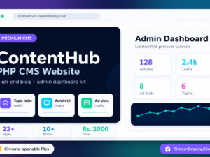 Content Hub PHP CMS Website