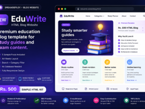 Edu Write HTML Blog Website