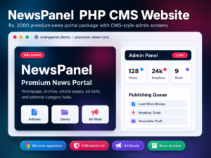 News Panel PHP CMS Website