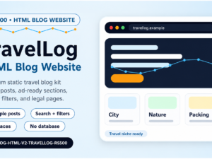 Travel Log HTML Blog Website